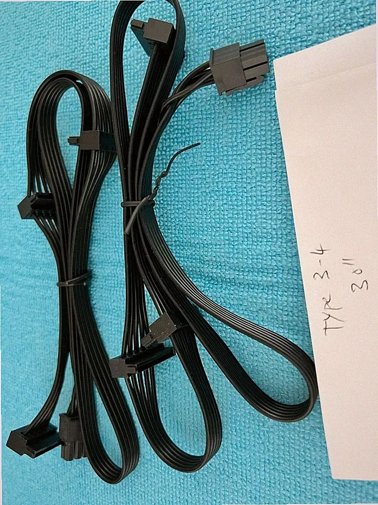 2 PCs Corsair 6 Pin to 3x SATA Power Cable Corsair hx1200 RM1000X RM850X RM750X