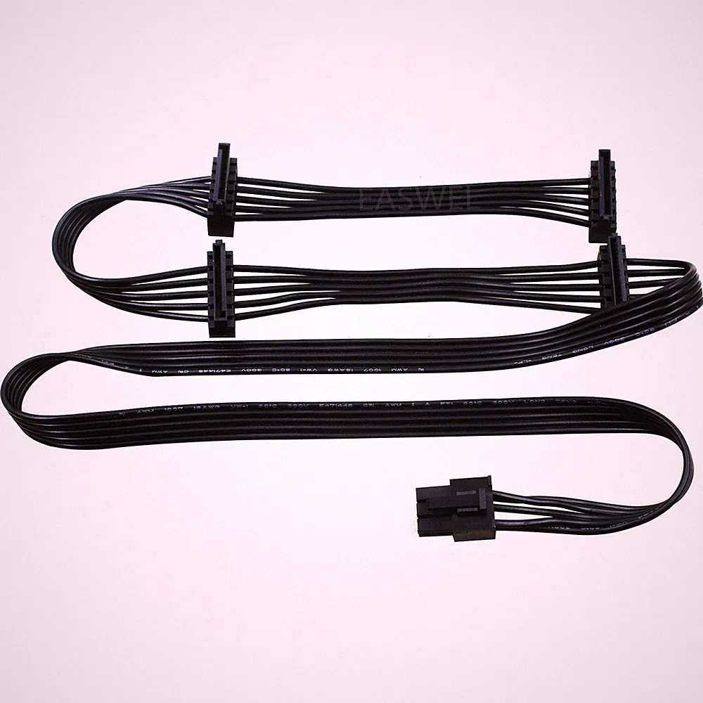 6 Pin P/S To 4 SATA Devices Power Supply Cable For Corsair 760AX 860AX