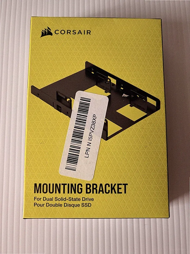 Corsair Dual SSD Mounting Bracket Caddy for 2.5/3.5 in Drive Black CSSD-BRKT2