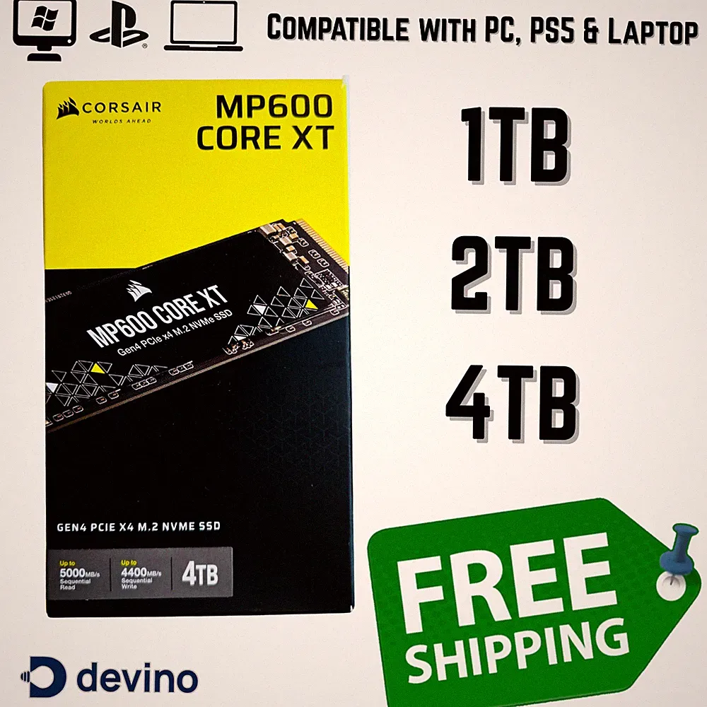 Corsair MP600 CORE XT 1TB 2TB 4TB M.2 2280 NVMe PCIe Internal SSD PCI-Express