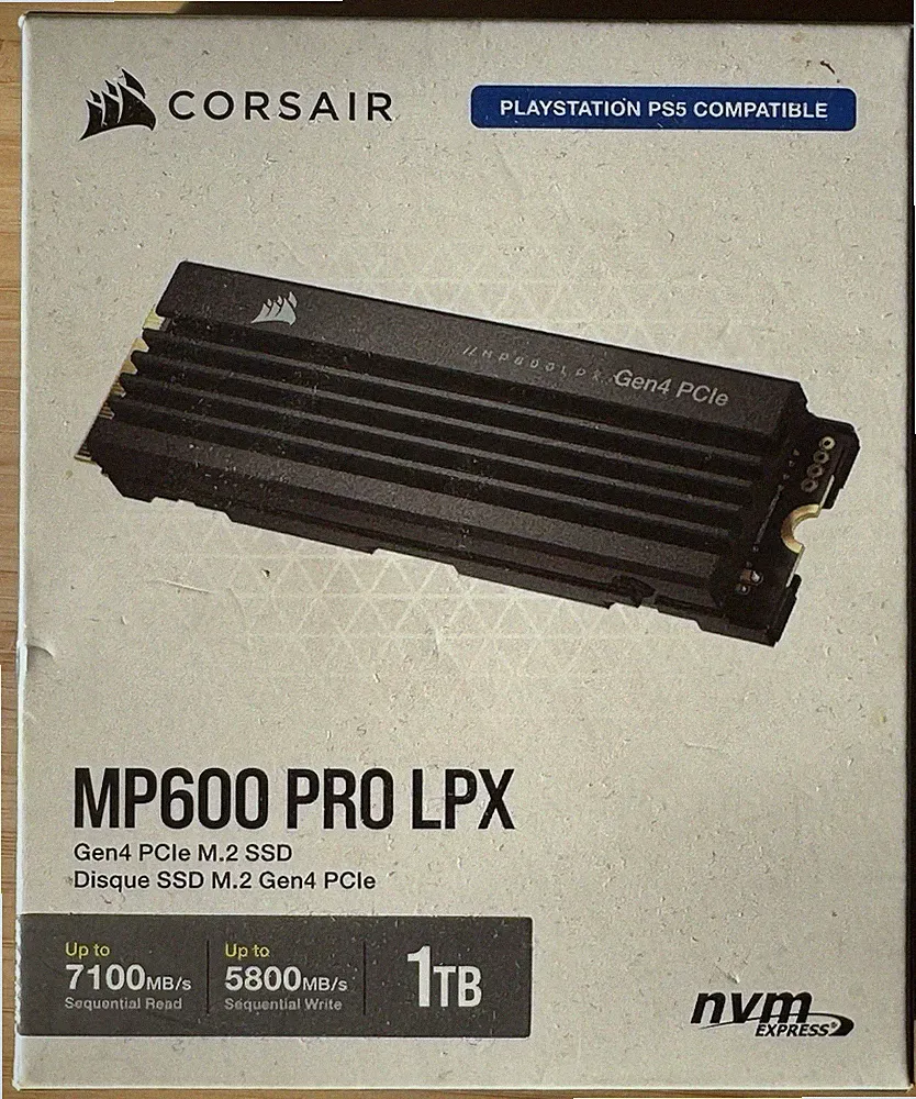 Corsair MP600 PRO LPX 1TB M.2 NVMe Internal SSD for Sony PS5 CSSDF1000GBMP600PLP